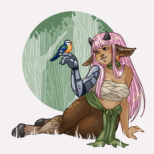 Simple soft shaded, semi realistic, simple background